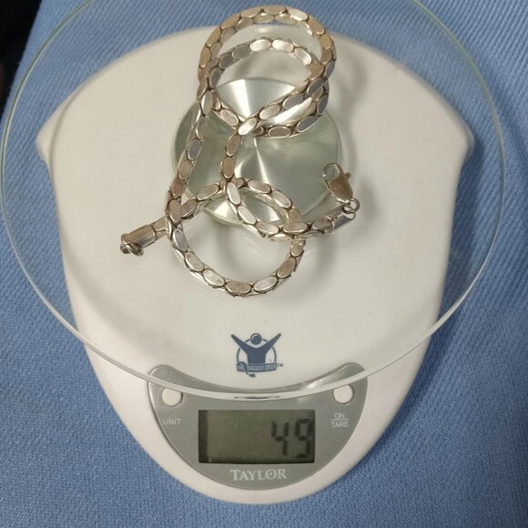 Unisex .925 Sterling Silver 18.25" x 3/16" SNAKE CHAIN NECKLACE 49 Grams 6583 - Picture 6 of 11